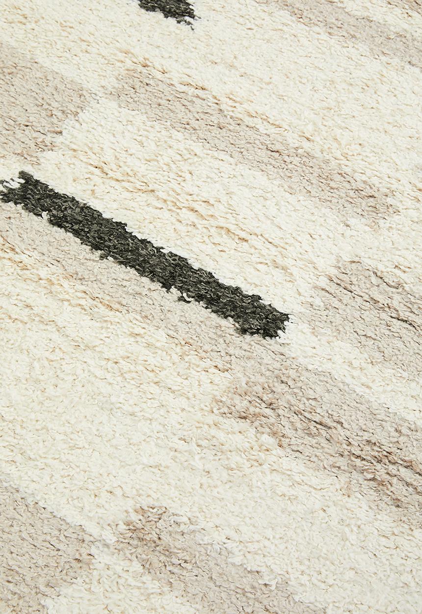 Fotakis - Gippy shaggy rug - graphic cream & black