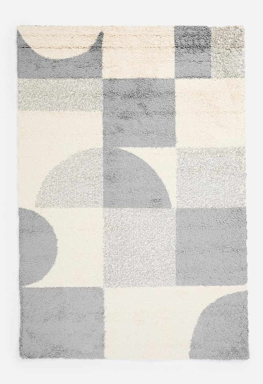 Fotakis - Gippy shaggy rug - abstract grey