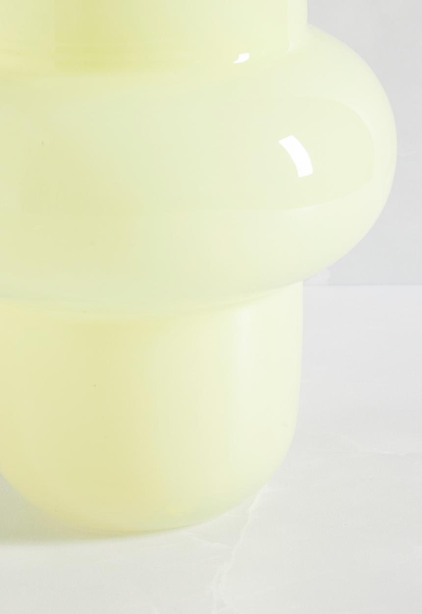 Sixth Floor - Hive glass vase - butter yellow