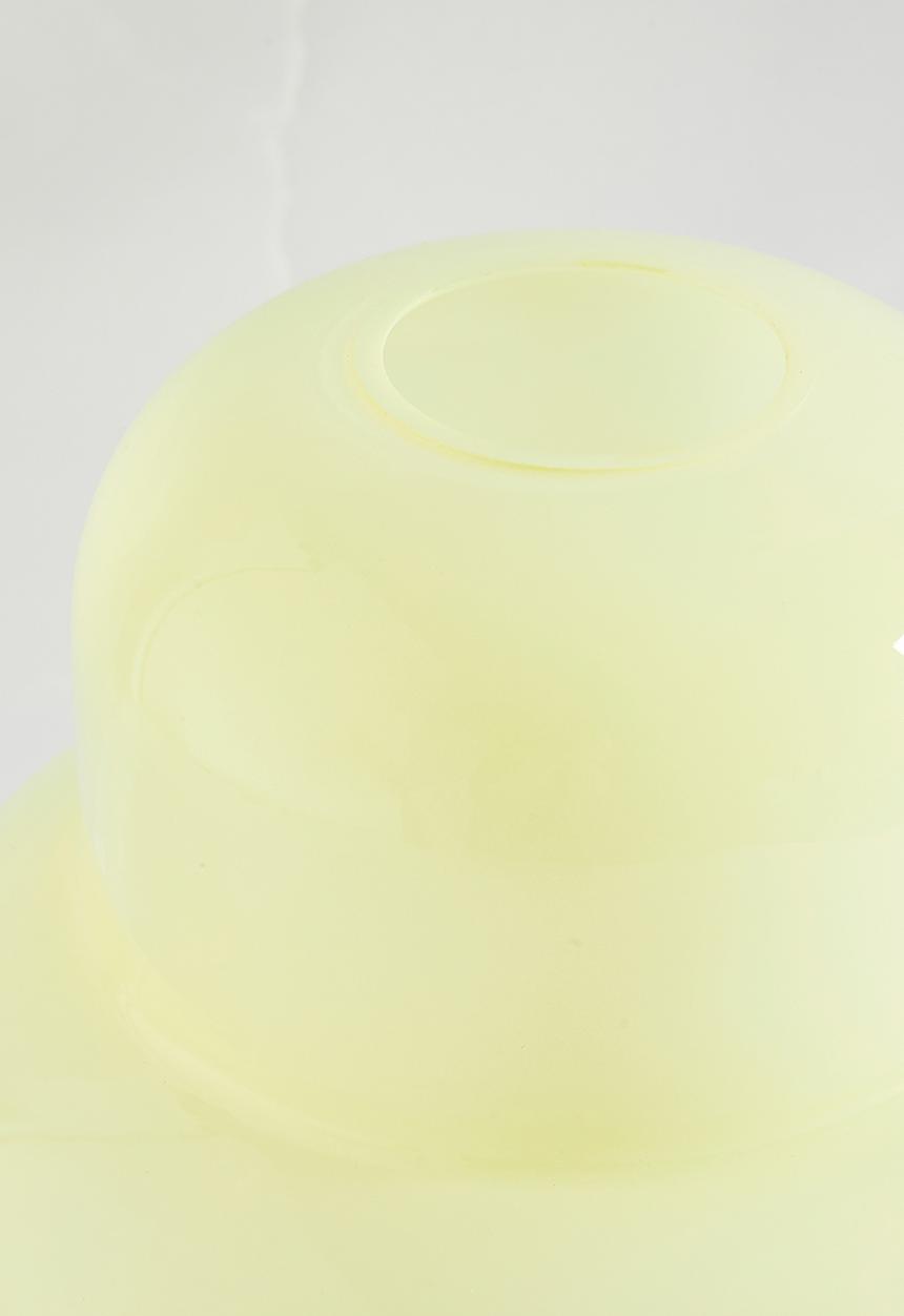 Sixth Floor - Hive glass vase - butter yellow