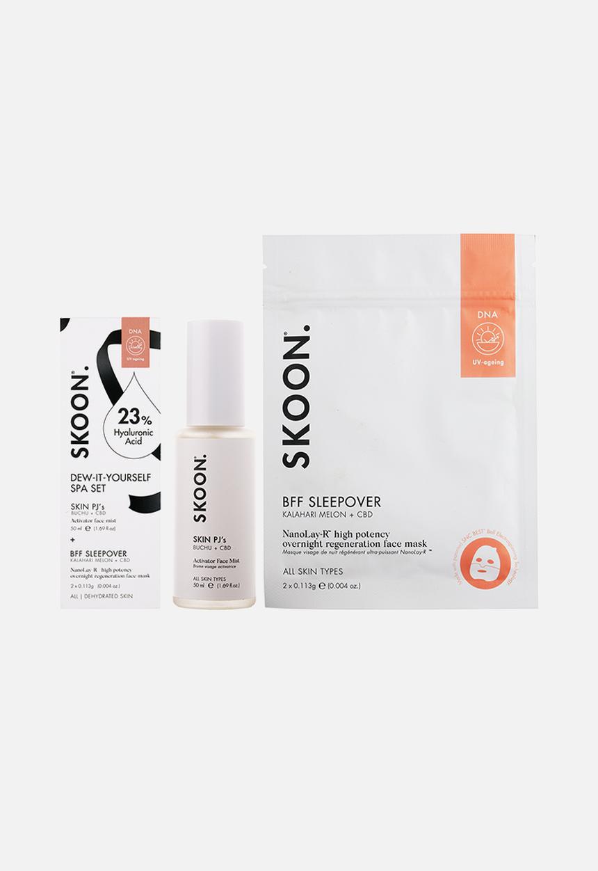 SKOON. - DEW-IT-YOURSELF SPA KIT (Pro-collagen Hydrating face Mask + SKIN PJ's mist)