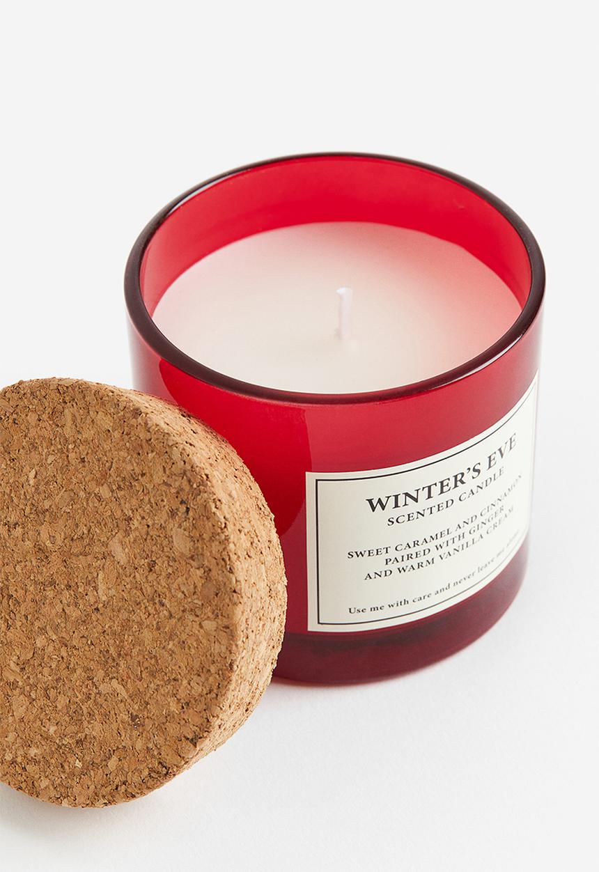 H&M - Cork-lid scented candle - red/winter's eve