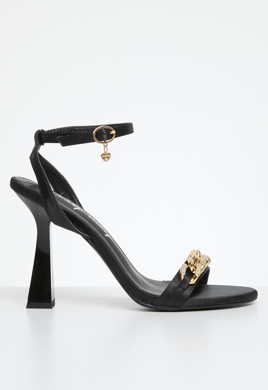 SISSY BOY - Jewelled chain sandal - black
