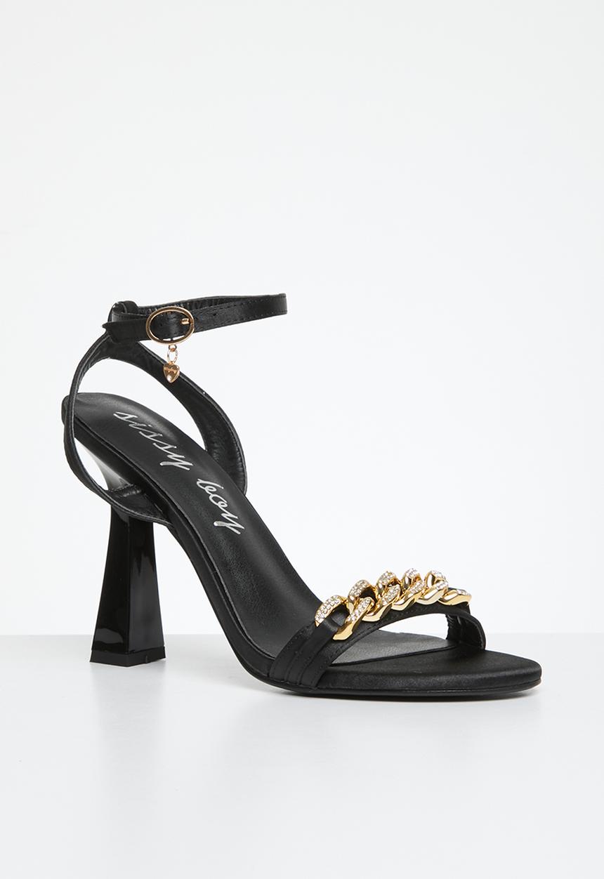 SISSY BOY - Jewelled chain sandal - black