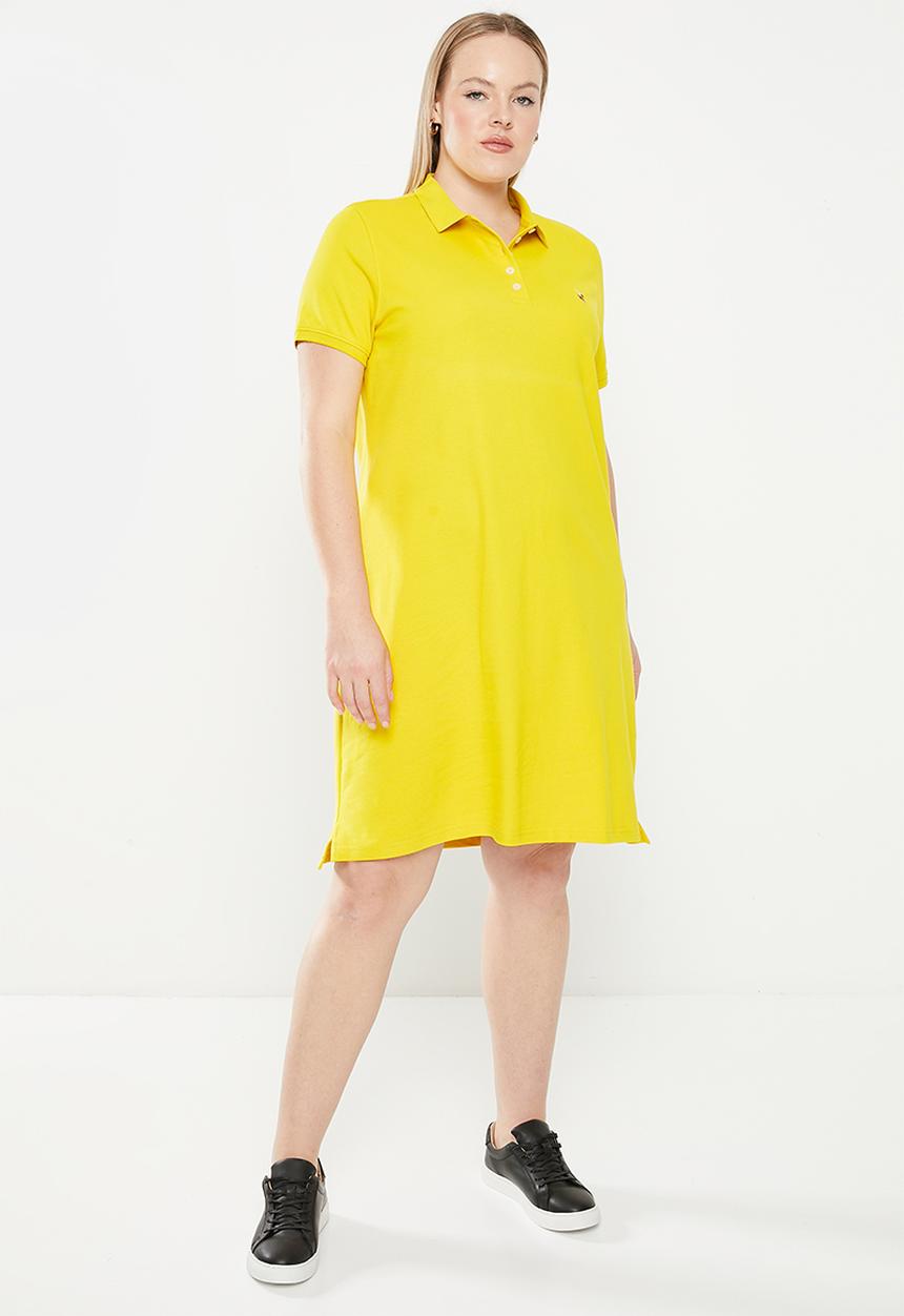 POLO - Plus Kathy short sleeve basic golfer dress - yellow