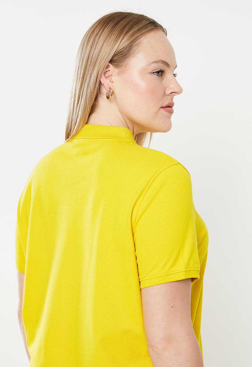 POLO - Plus Kathy short sleeve basic golfer dress - yellow