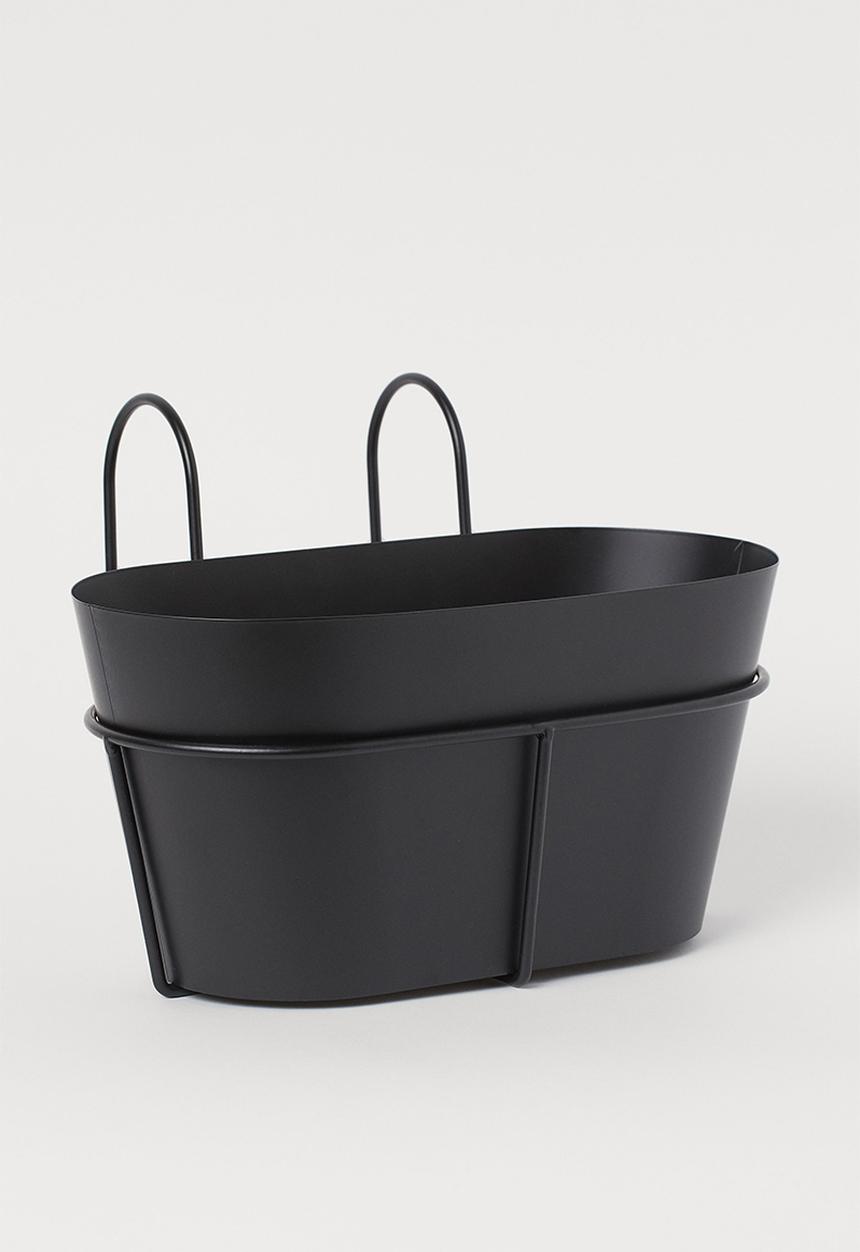 H&M - Metal planter box - black