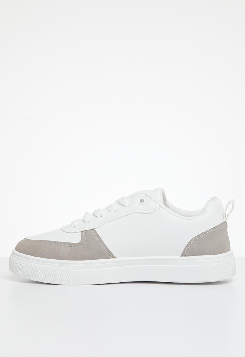 Tom Tom - Contrast lace up sneaker -  white
