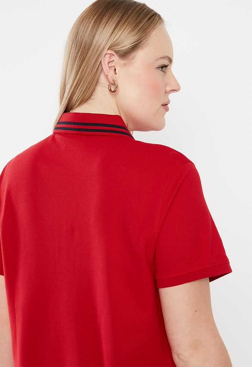 POLO - Plus leah golfer dress - red