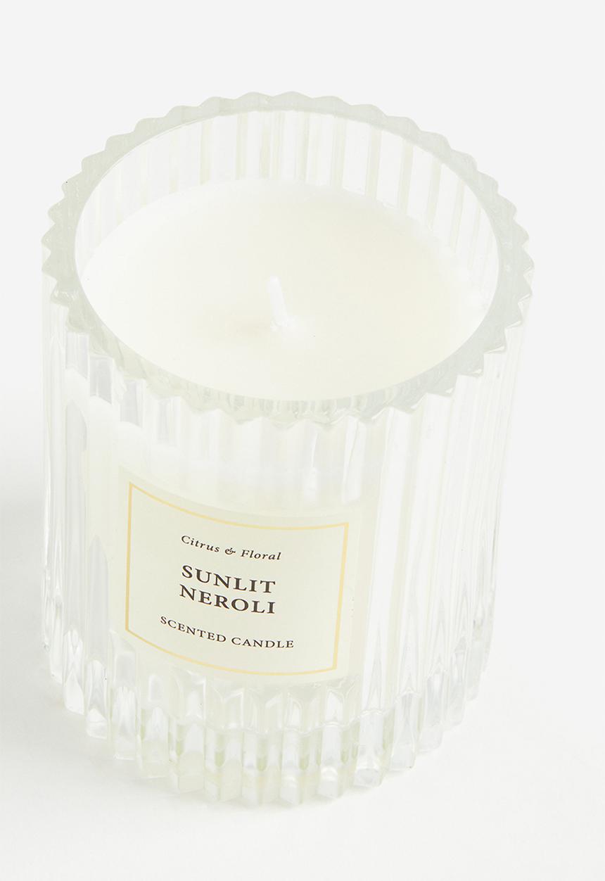 H&M - Scented candle in glass holder - transparent sunlit neroli
