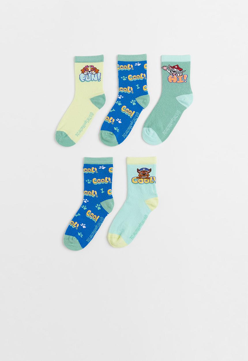 H&M - 5-Pack patterned socks - light yellow paw patrol