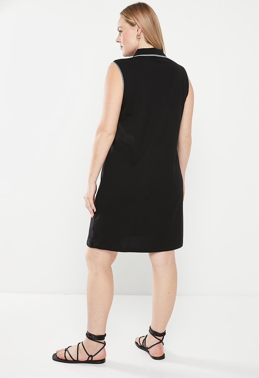 POLO - Plus Kendall sleeveless sport golfer dress - black