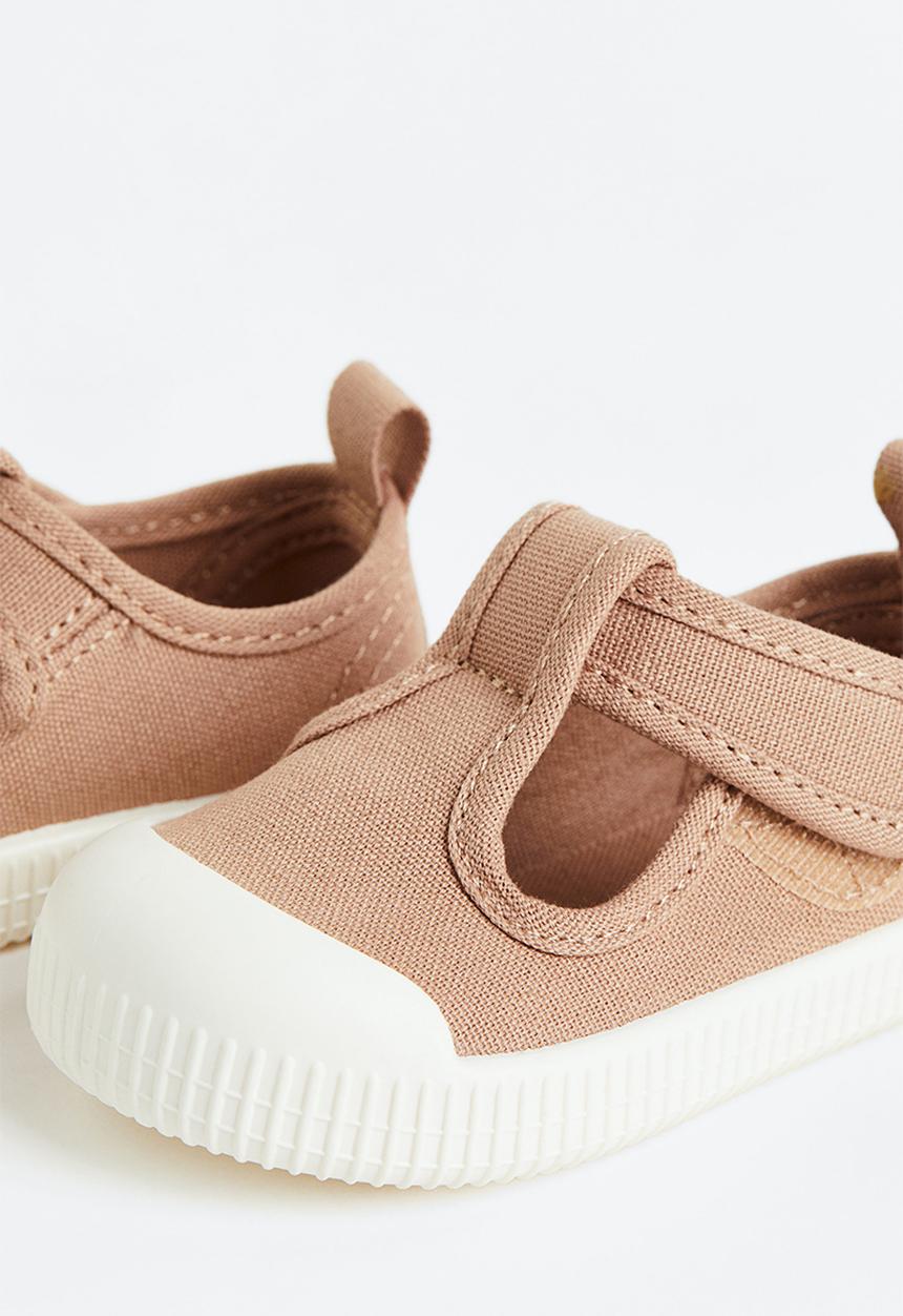 H&M - Cotton canvas sandals - light brown