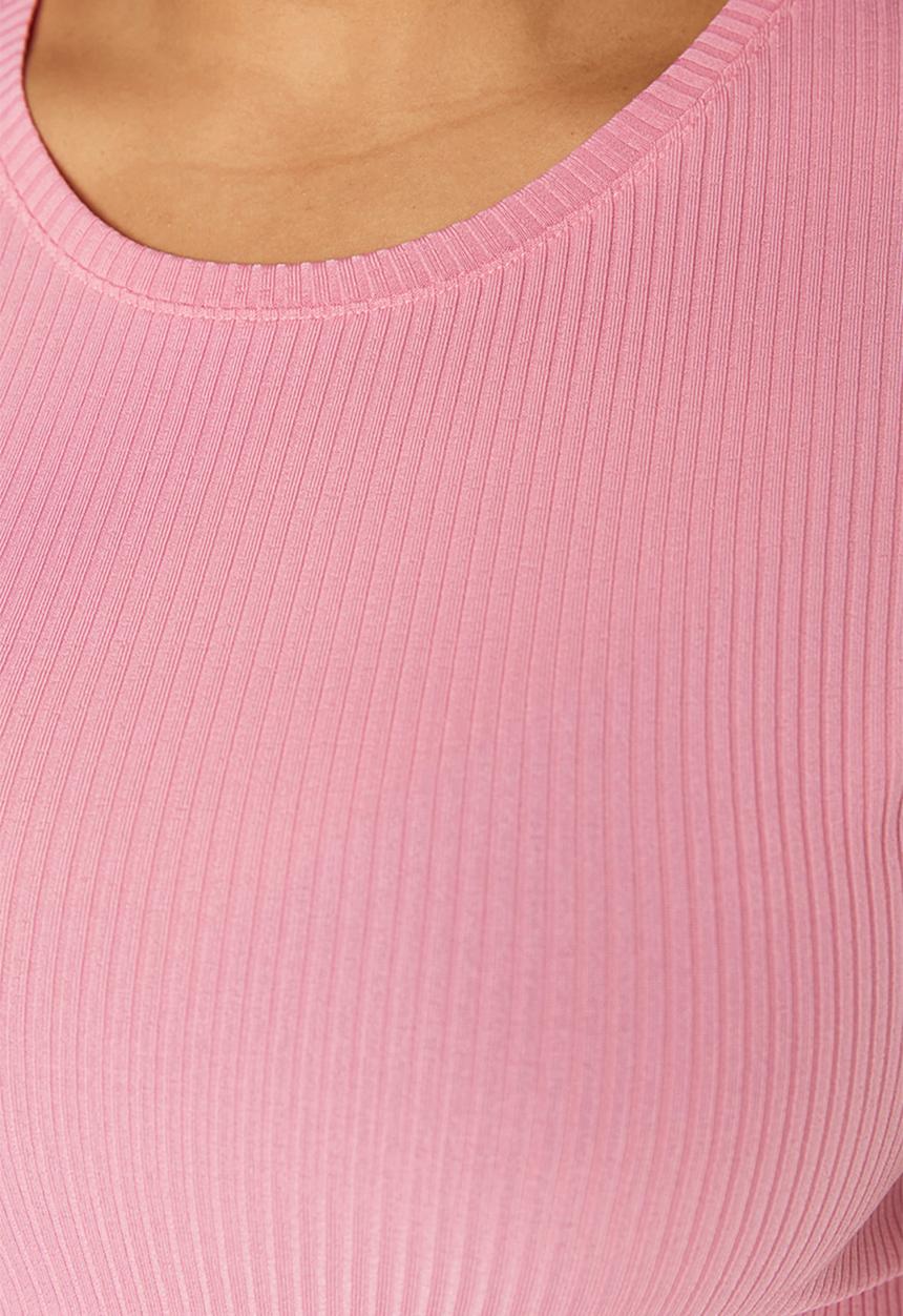 Trendyol - Plus fitted T-shirt - pink