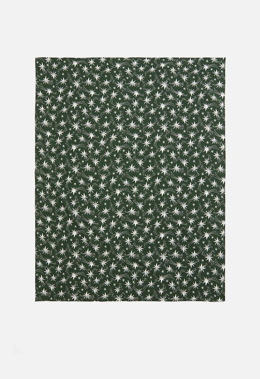 H&M - Cotton tablecloth - green stars 