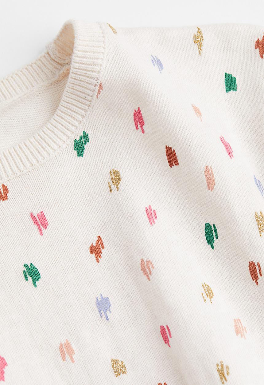 H&M - Fine-knit cotton jumper - cream
