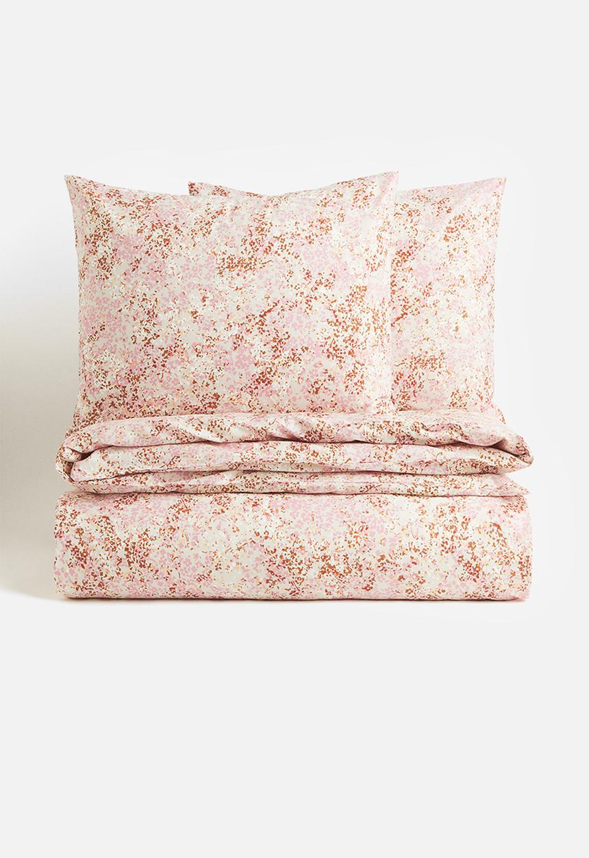 H&M - Patterned double/king duvet cover set - beige