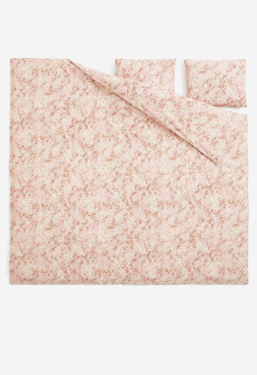 H&M - Patterned double/king duvet cover set - beige