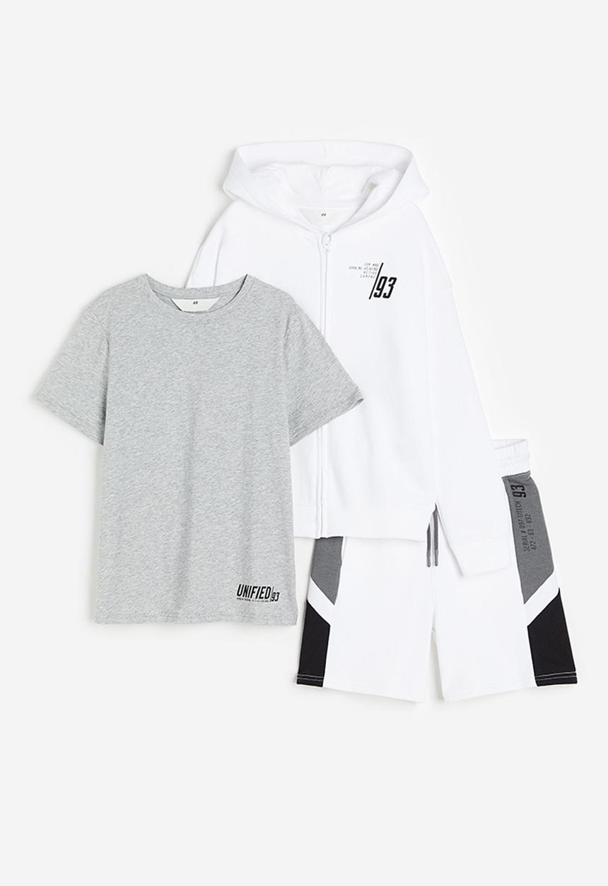 H&M - 3-Piece jersey set - white grey marl 