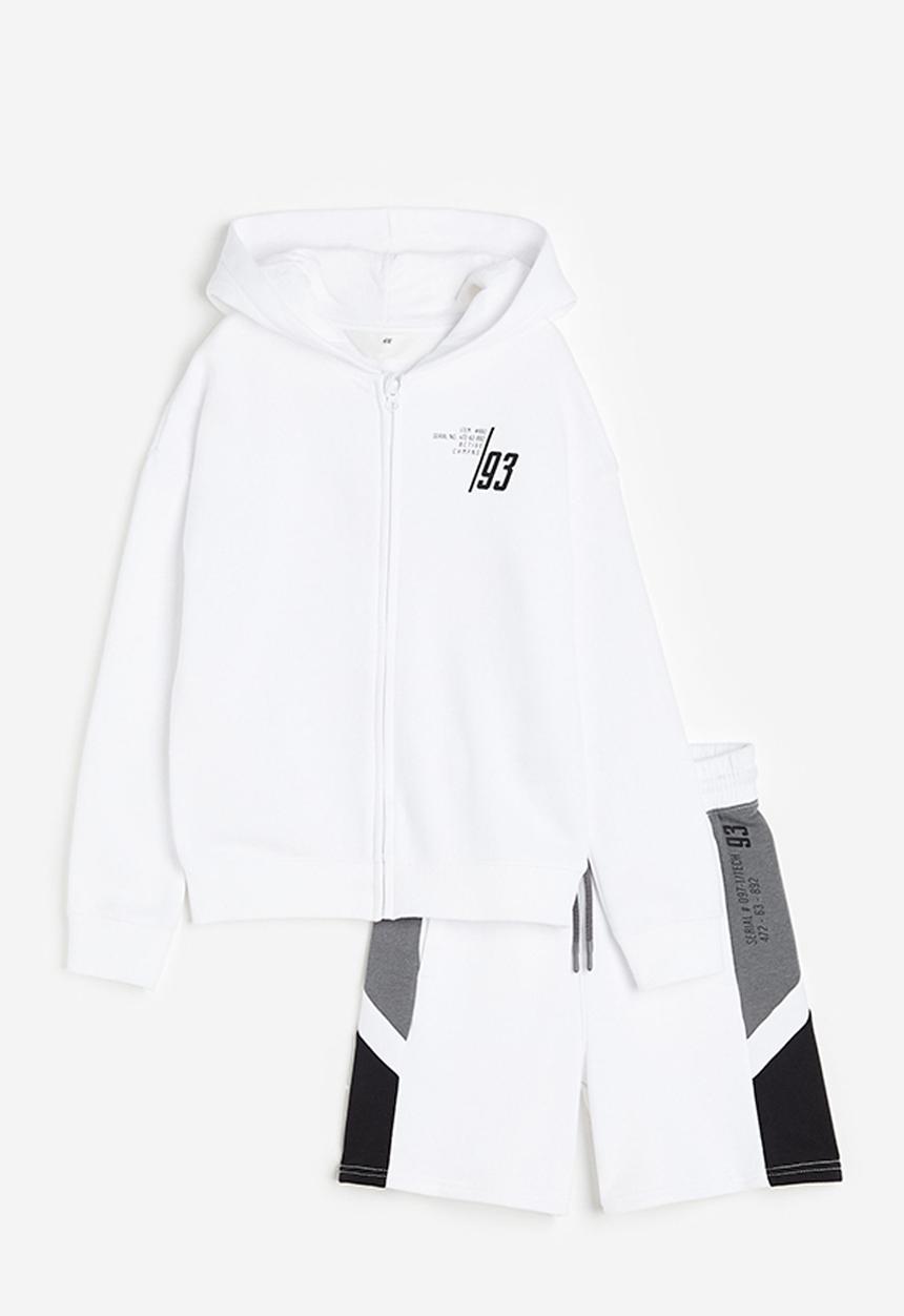 H&M - 3-Piece jersey set - white grey marl 