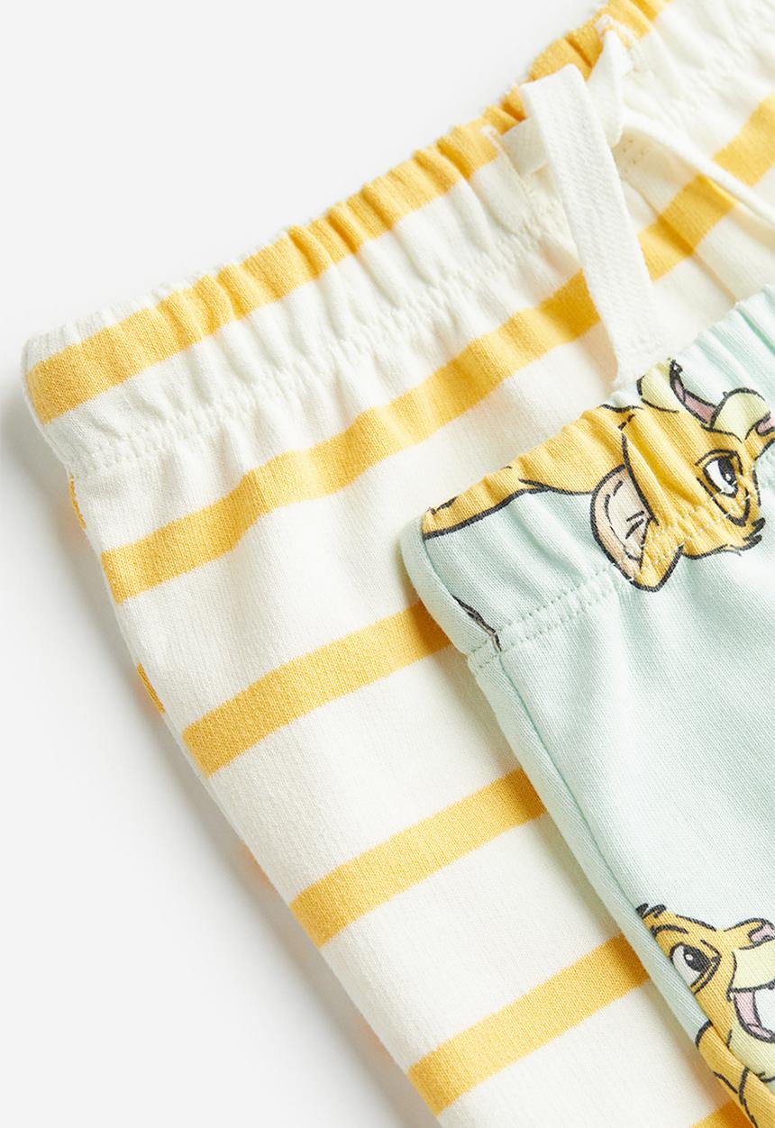 H&M - 2-Pack sweatshirt shorts - light green the lion king 