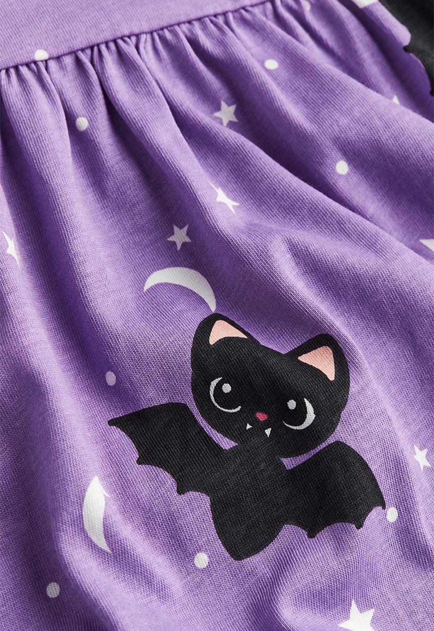 H&M - Patterned jersey dress - purple bats