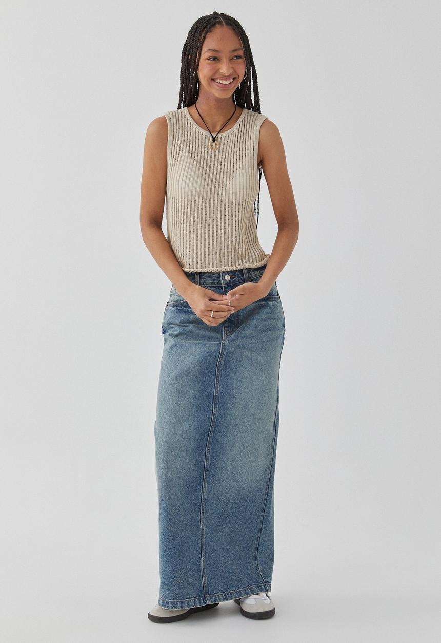 Supré  - Sara crochet tank - beige buff