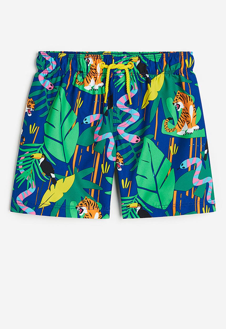 H&M - Patterned swim shorts - dark blue patterned 