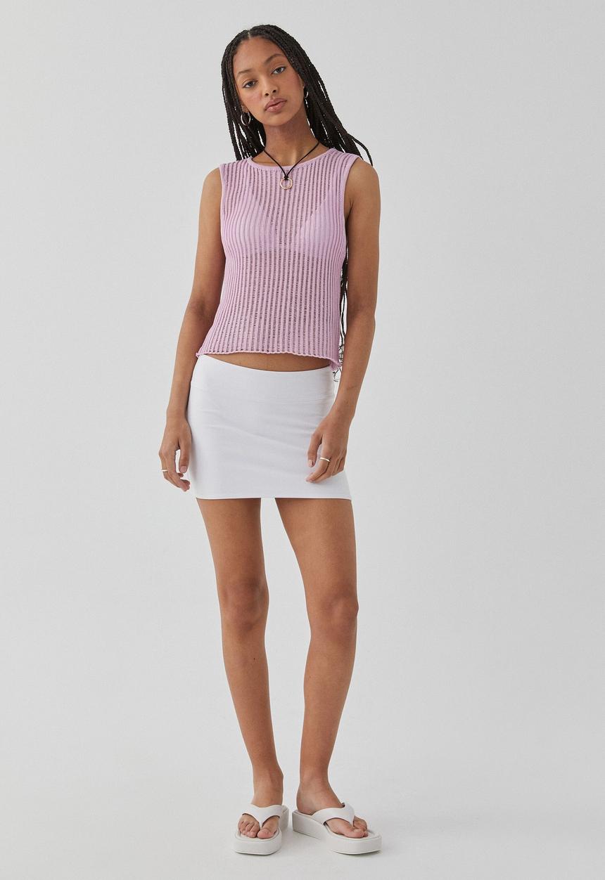 Supré  - Sara crochet tank -  lilac rose