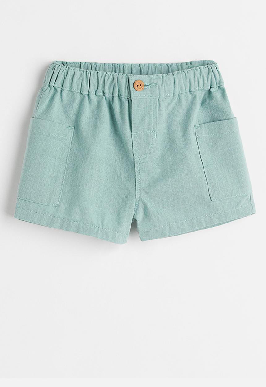 H&M - Patch-pocket shorts - turquoise