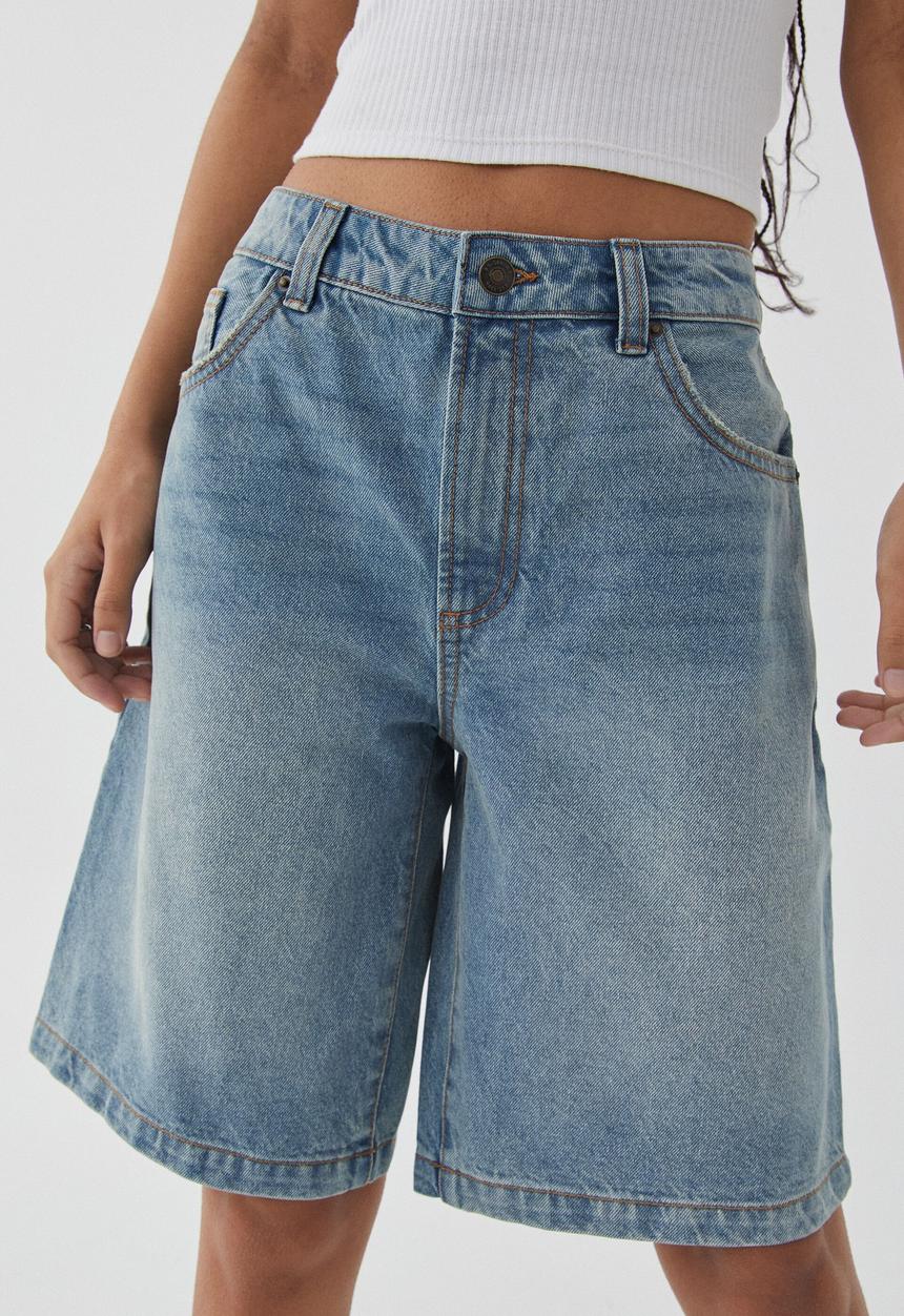Supré  - Dad denim jort -  Brunswick blue