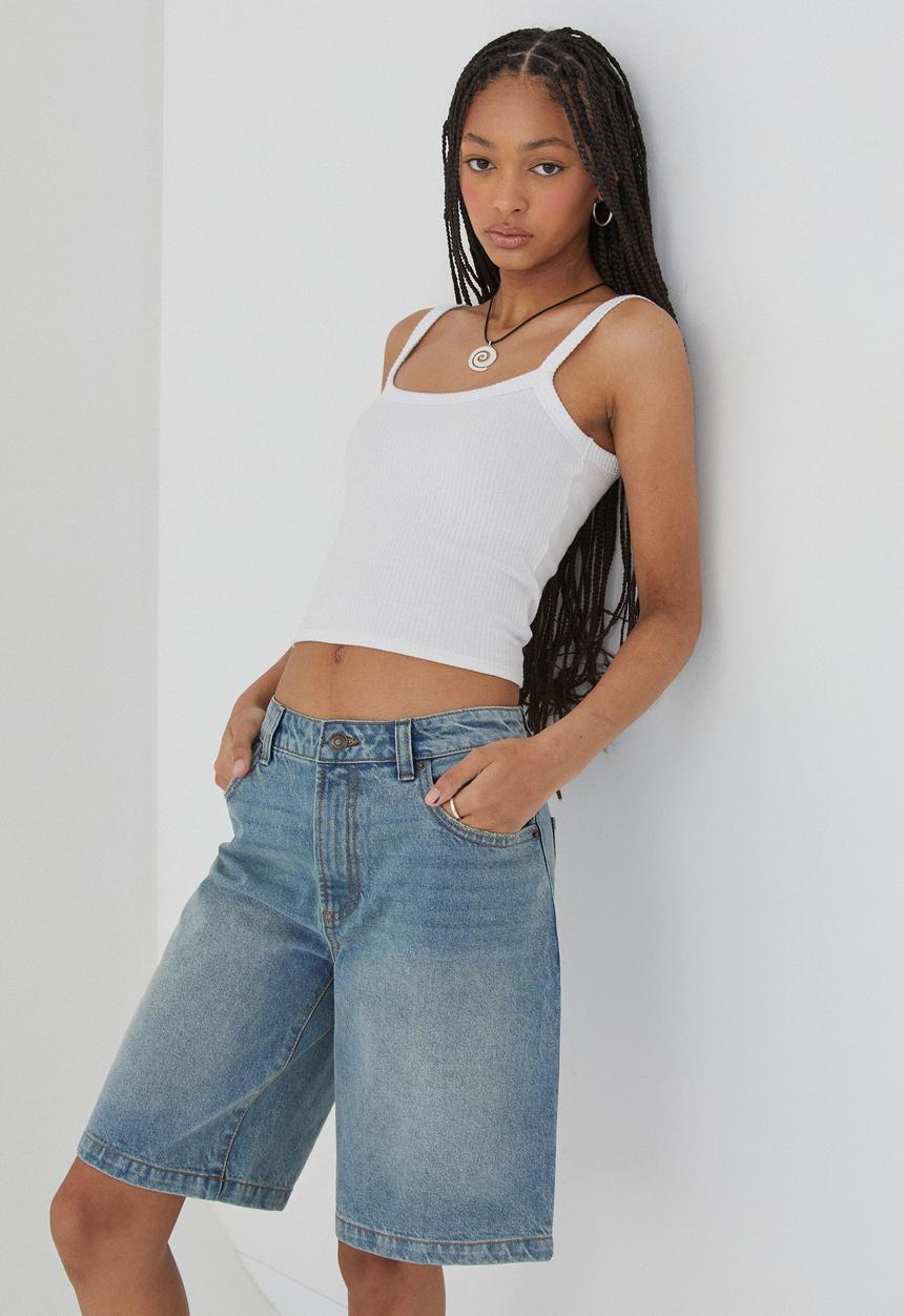 Supré  - Dad denim jort -  Brunswick blue