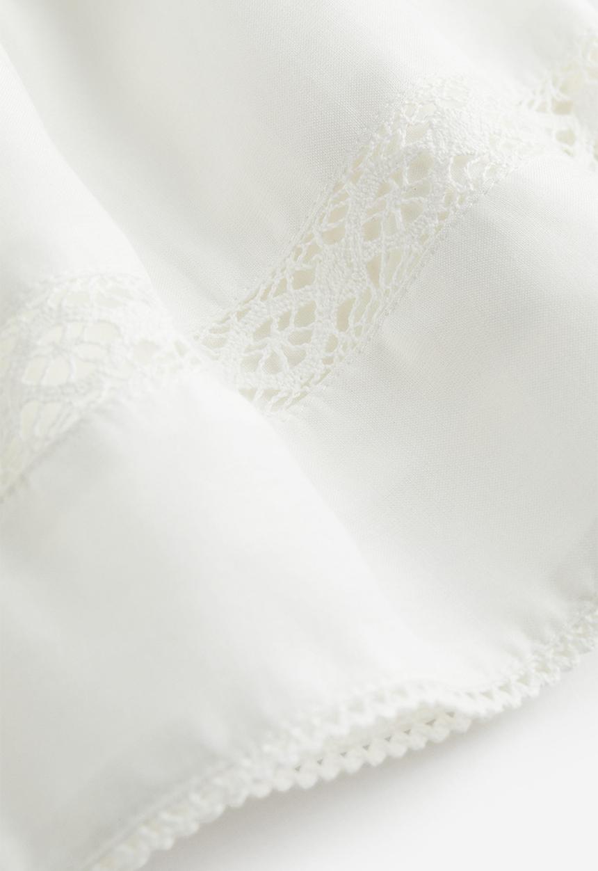 H&M - Lace trimmed skirt - white