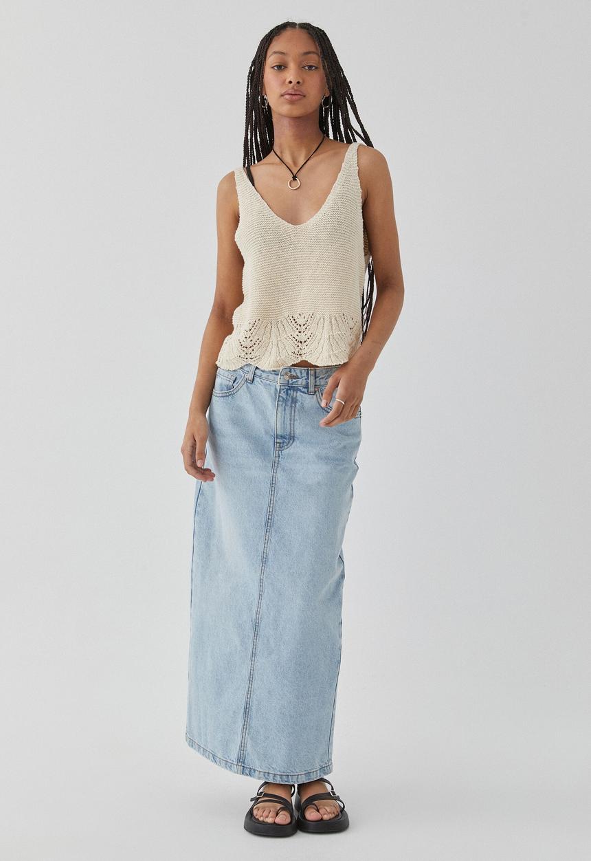 Supré  - Olivia crochet cami - neutral