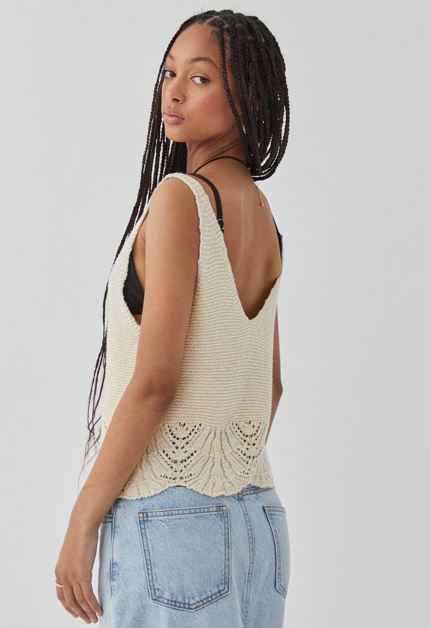 Supré  - Olivia crochet cami - neutral