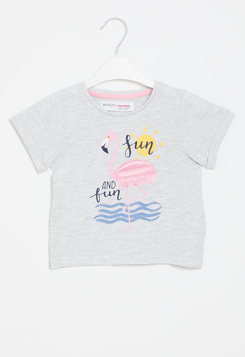 MINOTI - Printed t-shirt - grey marl