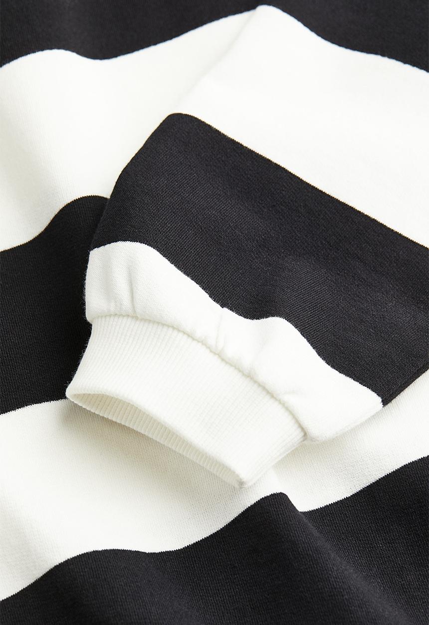 H&M - Oversized sweatshirt - white & black striped
