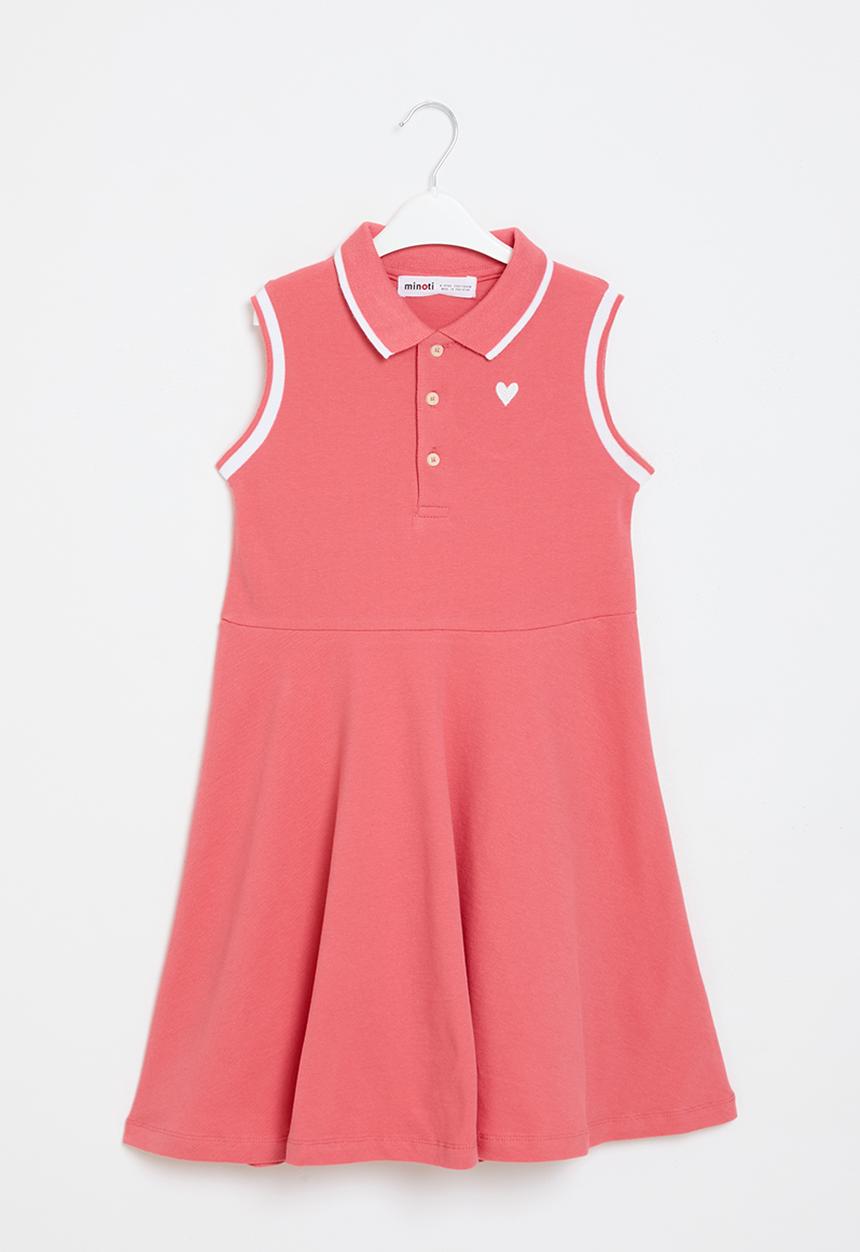 MINOTI - Pique vest dress - coral
