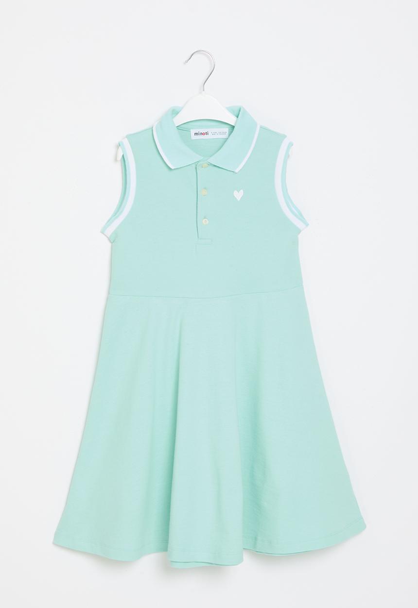MINOTI - pique vest dress - light blue 1