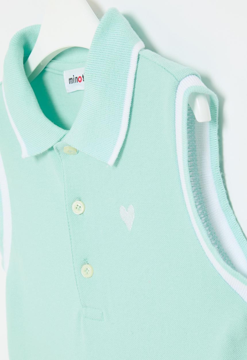 MINOTI - pique vest dress - light blue 1