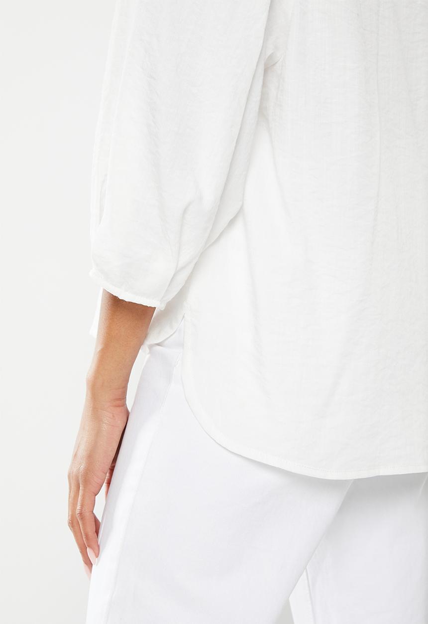Me&B - Embroidered tunic top - white