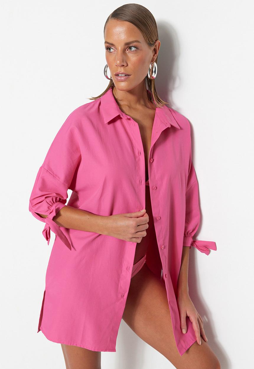 Trendyol - 3/4 Regular shirt - pink