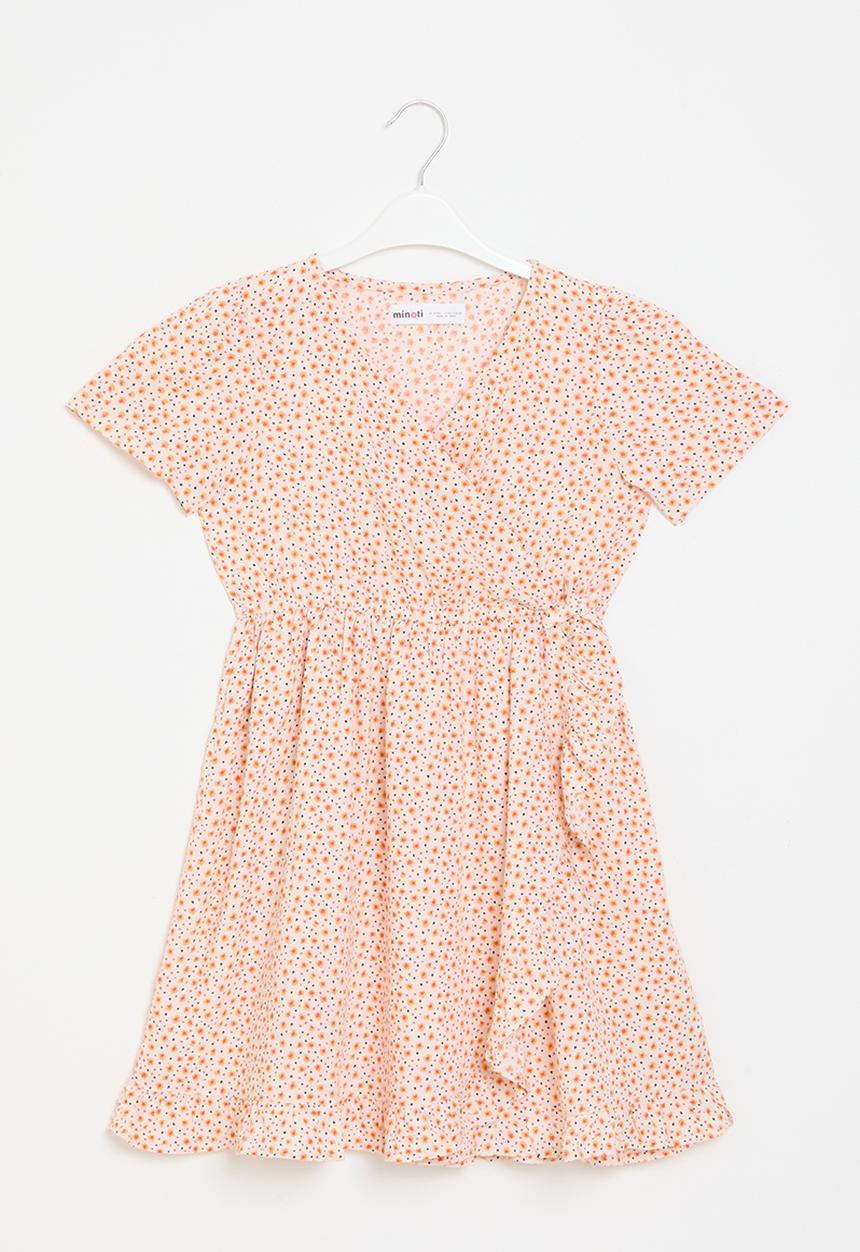 MINOTI - Girls viscose dress - white multi