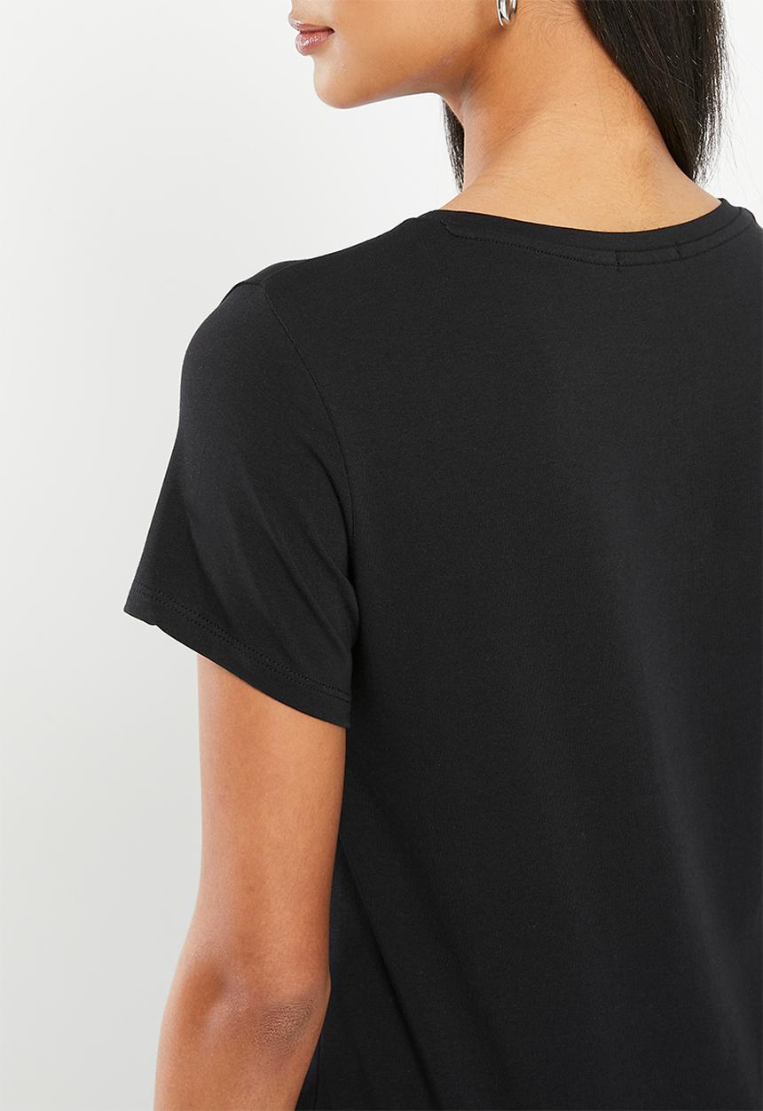 SISSY BOY - Rivers and roads: regular fit bling logo top - black