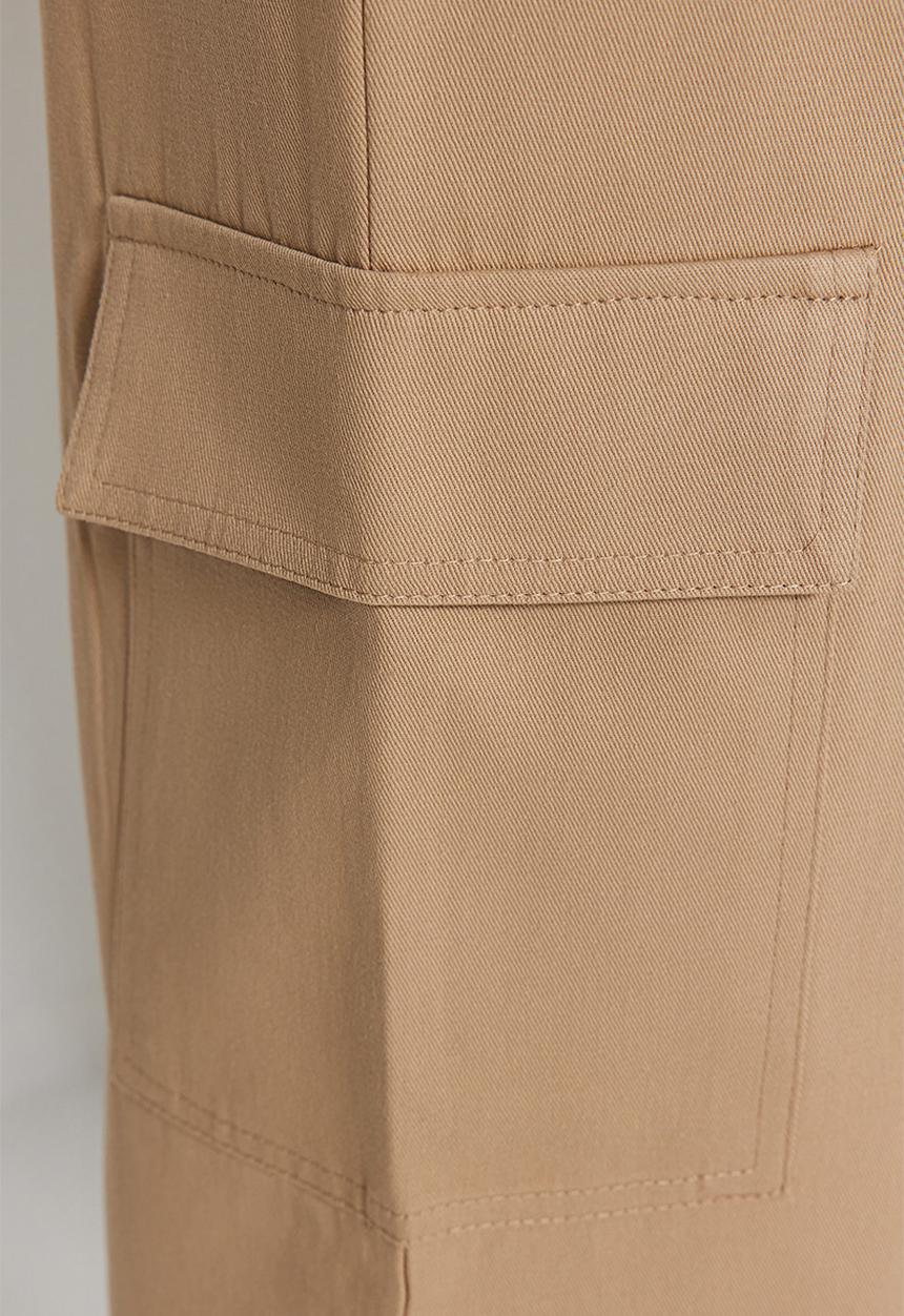 Trendyol - Sleeveless wide leg jumpsuit - beige