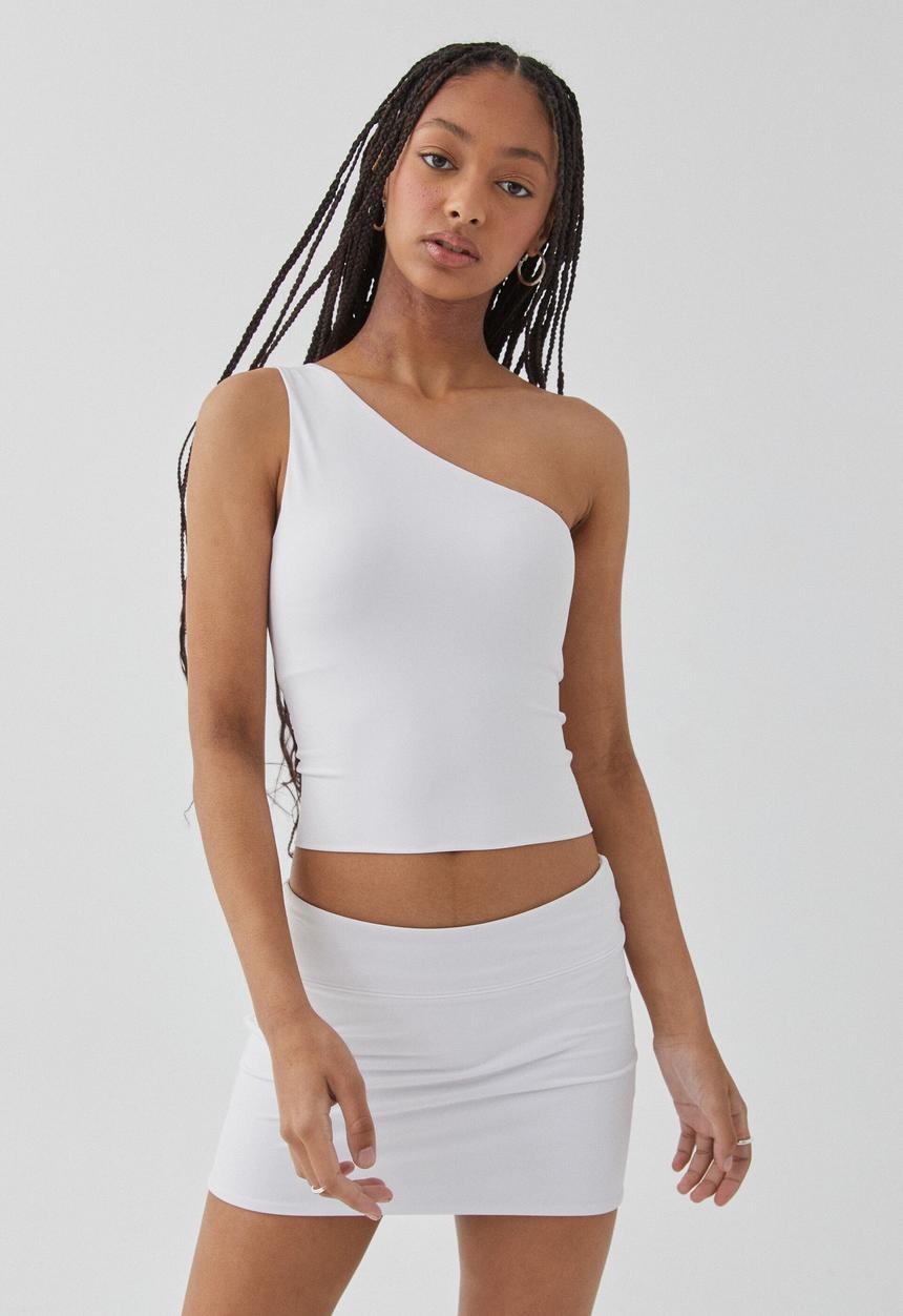 Supré  - Luxe one shoulder top - white