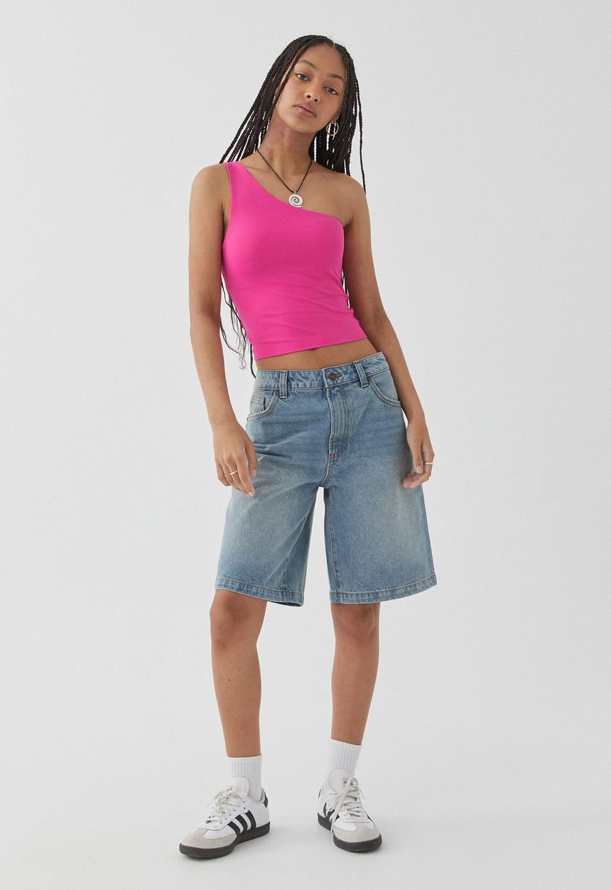 Supré  - Luxe one shoulder top - vivid pink