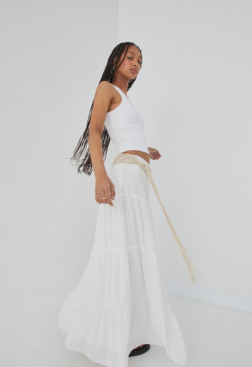 Supré  - Sadie tiered maxi skirt - summer white
