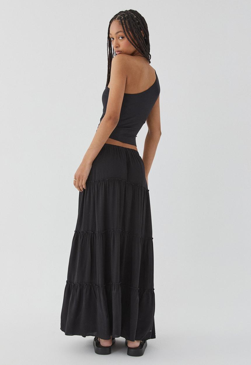 Supré  - Sadie tiered maxi skirt - black