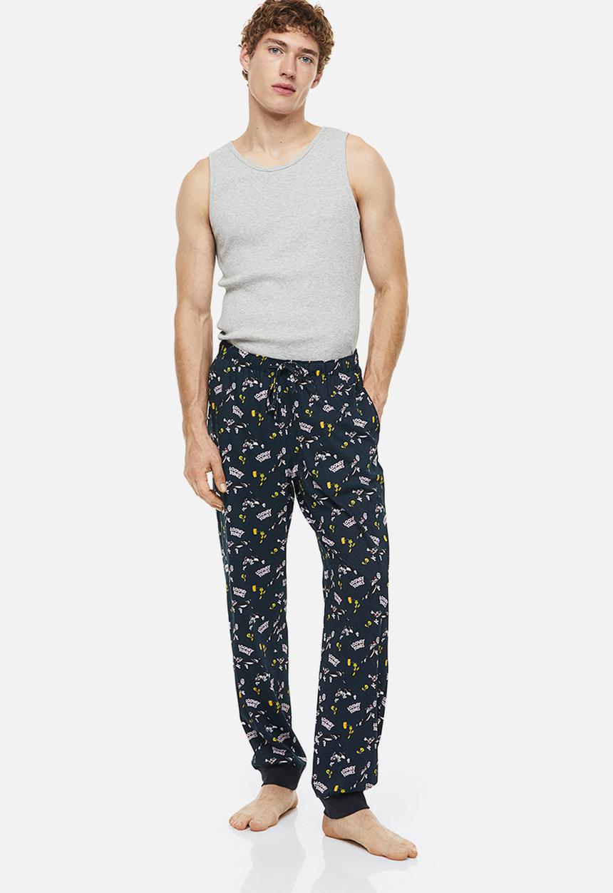 H&M - Regular fit pyjama bottoms - dark blue & looney tunes 